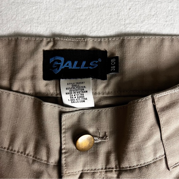 Galls Pro Tac Force Ripstop Tactical Men's Khaki Cargo Pants unhemmed 36x37 - Picture 4 of 7